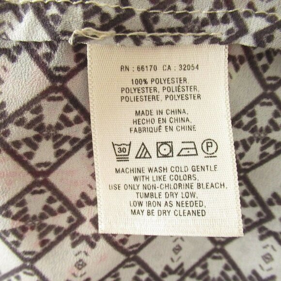 Anthropologie HD In Paris Top 4 S Pintuck Geometric Print Boho Peasant - Picture 6 of 6